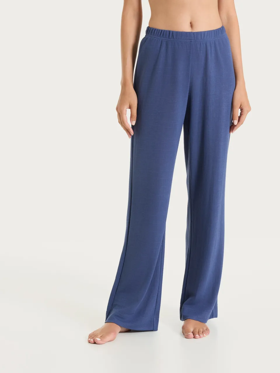 Ragno Summer Slub pantalone ampio Oceana viscosa