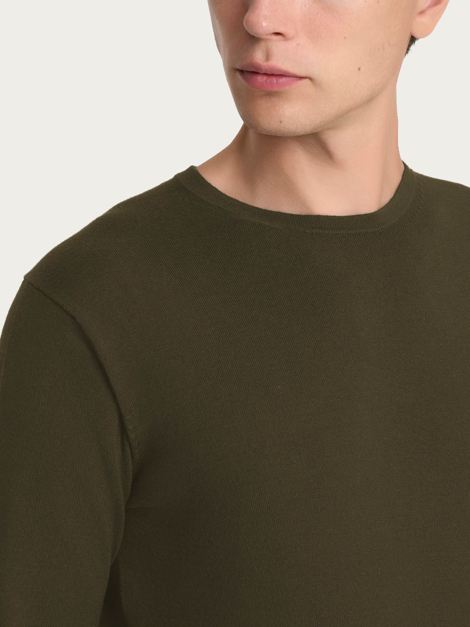 Ragno Four Seasons pull girocollo dark olive uomo