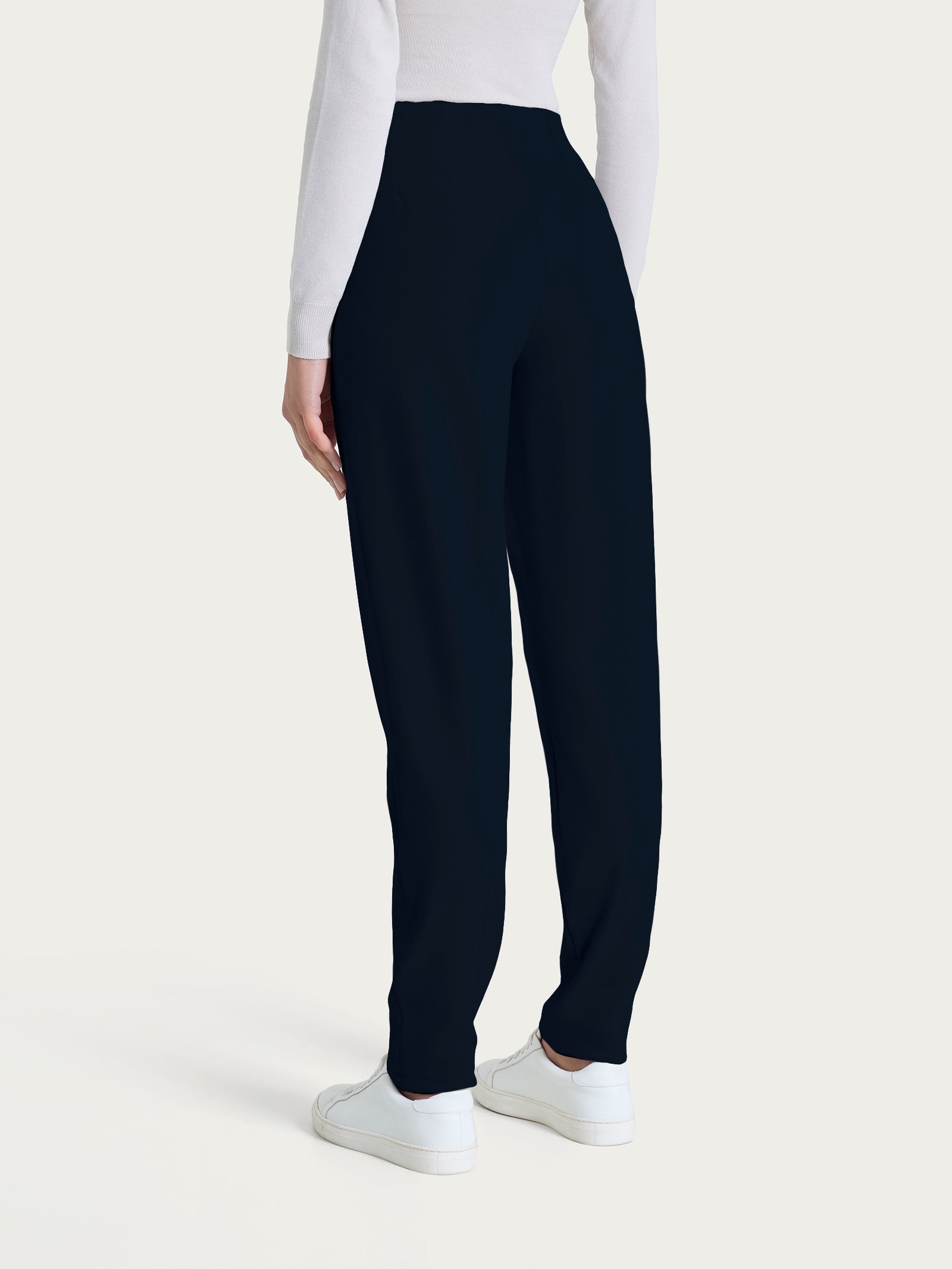 Ragno Compact Pantalone Sigaretta con Risvolto Bleu
