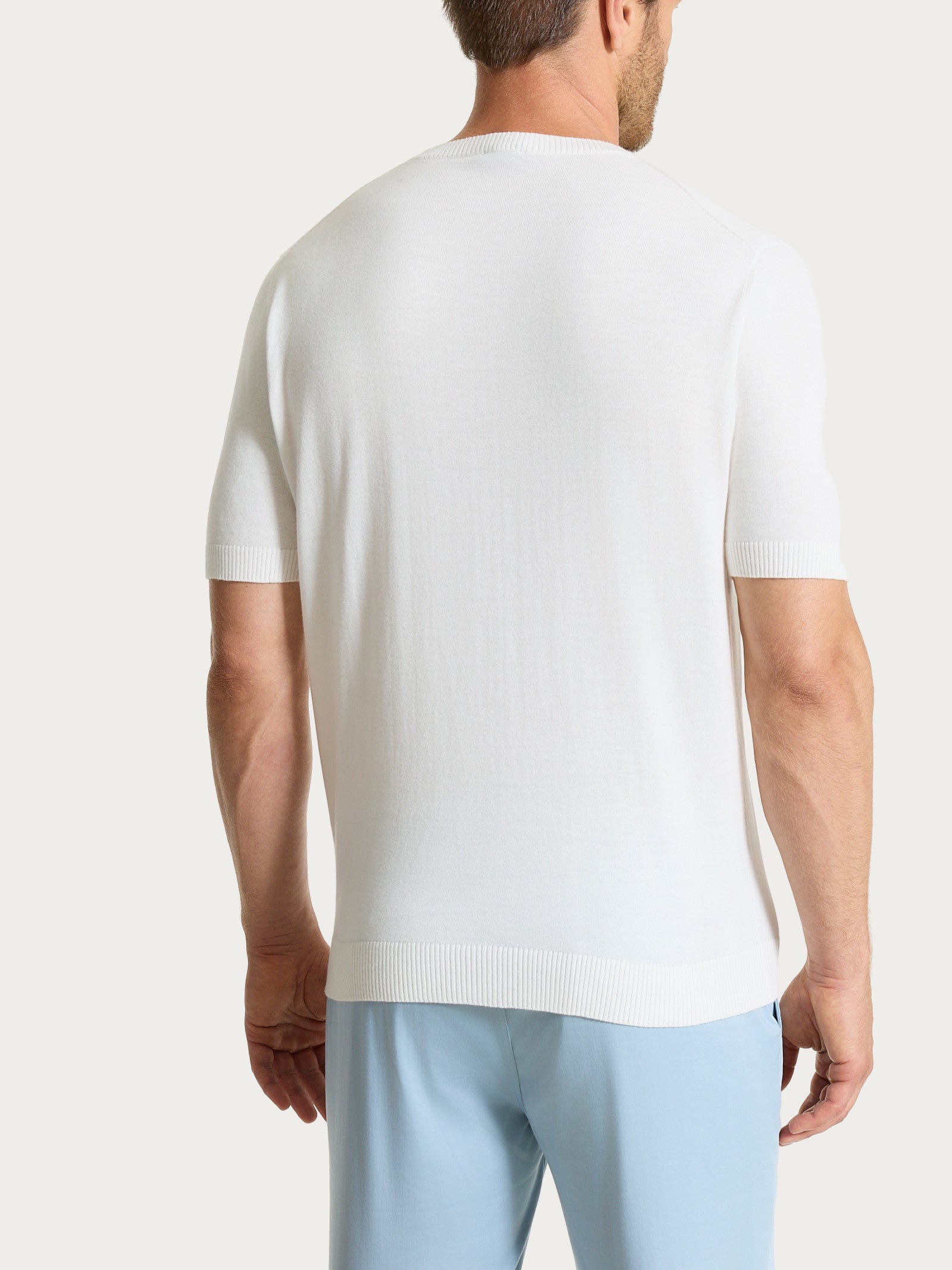 Ragno maglia manica corta puro cotone Bianco uomo