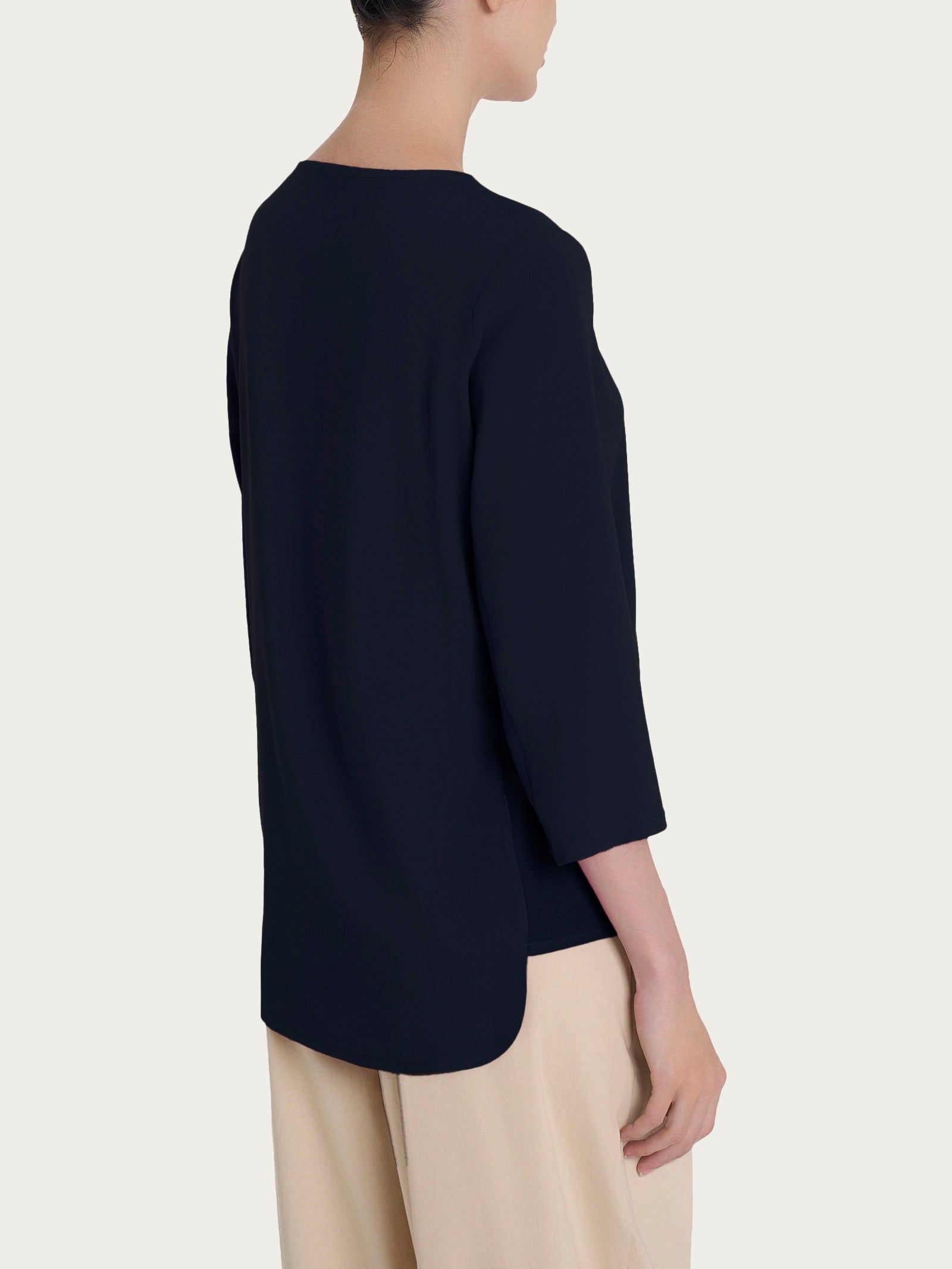 Ragno Viscosa Summer Maglia Girocollo Bleu manica 3/4