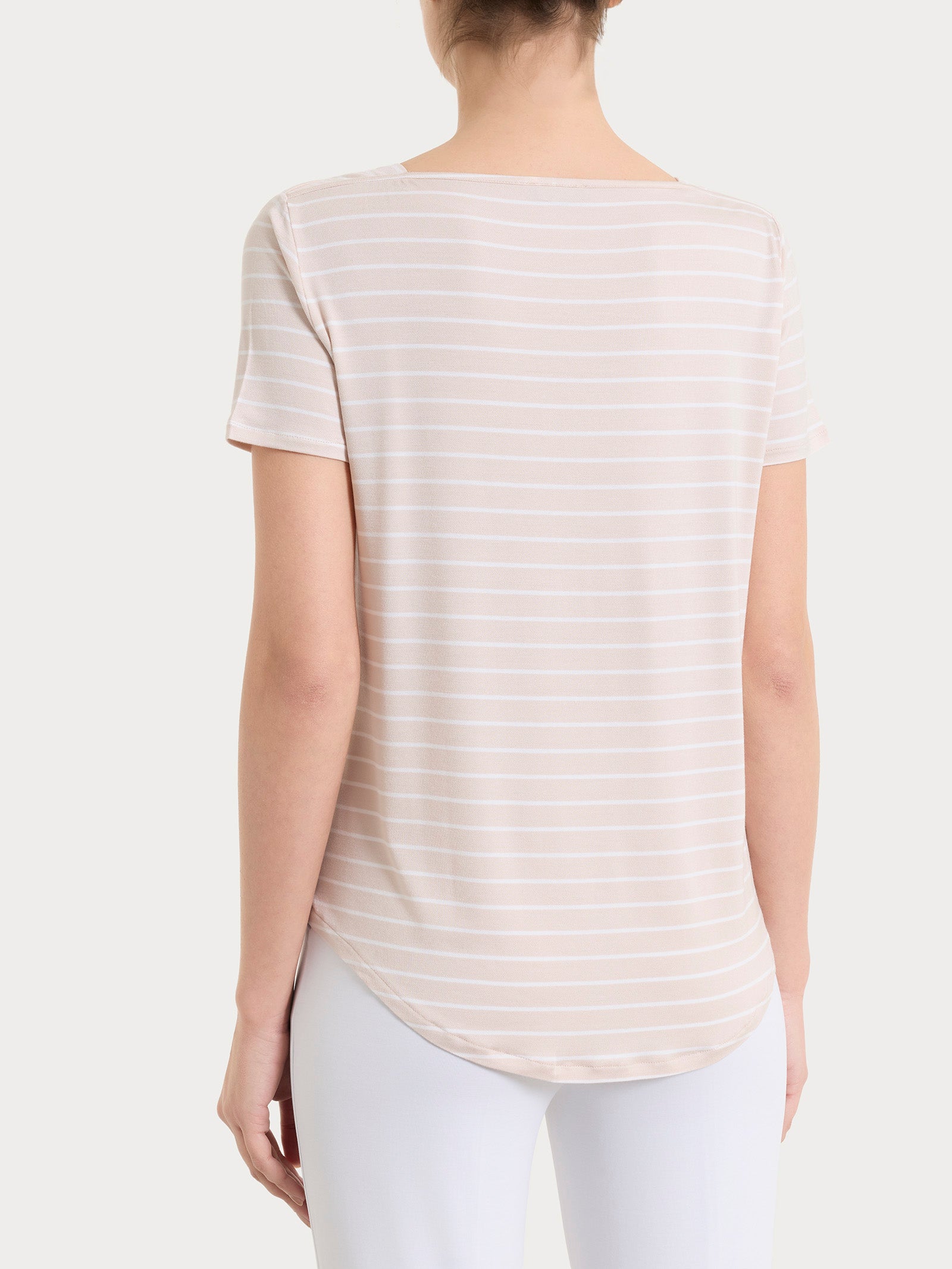 Ragno Summer Light Maglietta Righe Barchetta Almond Peach