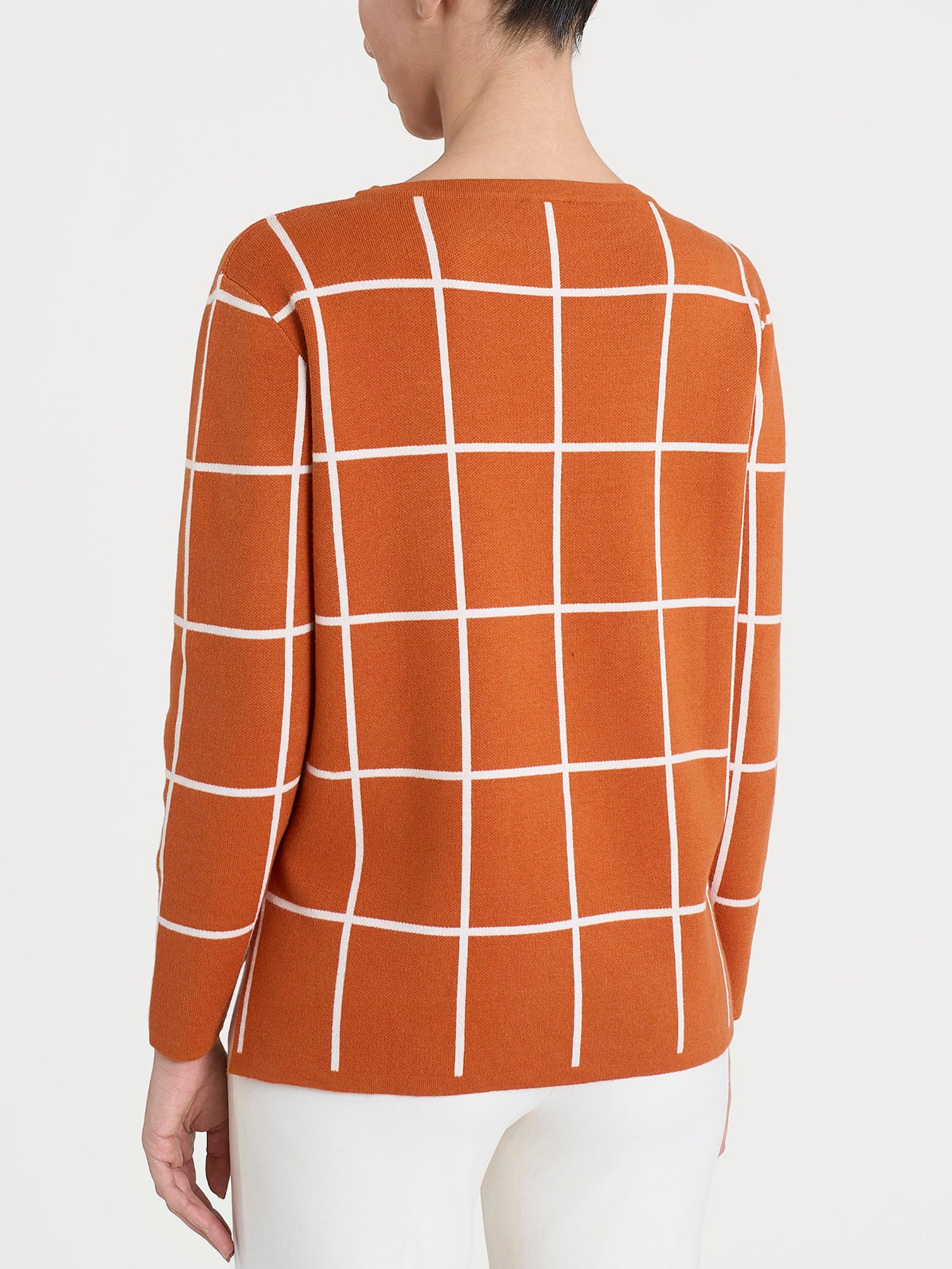 Ragno Super Soft Maglia Barchetta Fantasia Check Rust boxy calda