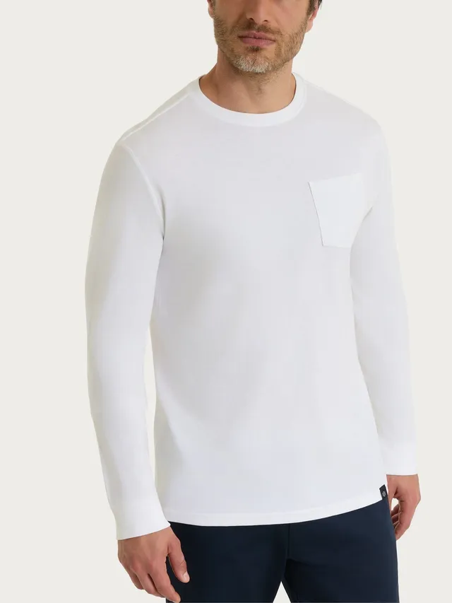Ragno Heavy Duty Jersey maglietta manica lunga Bianco