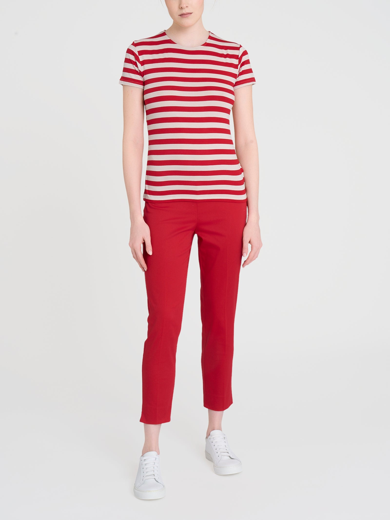 Ragno Viscosa Summer maglietta righe Salsa manica corta