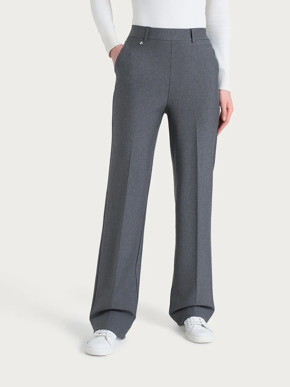 Ragno Compact The Wide Leg pantalone ardesia mel