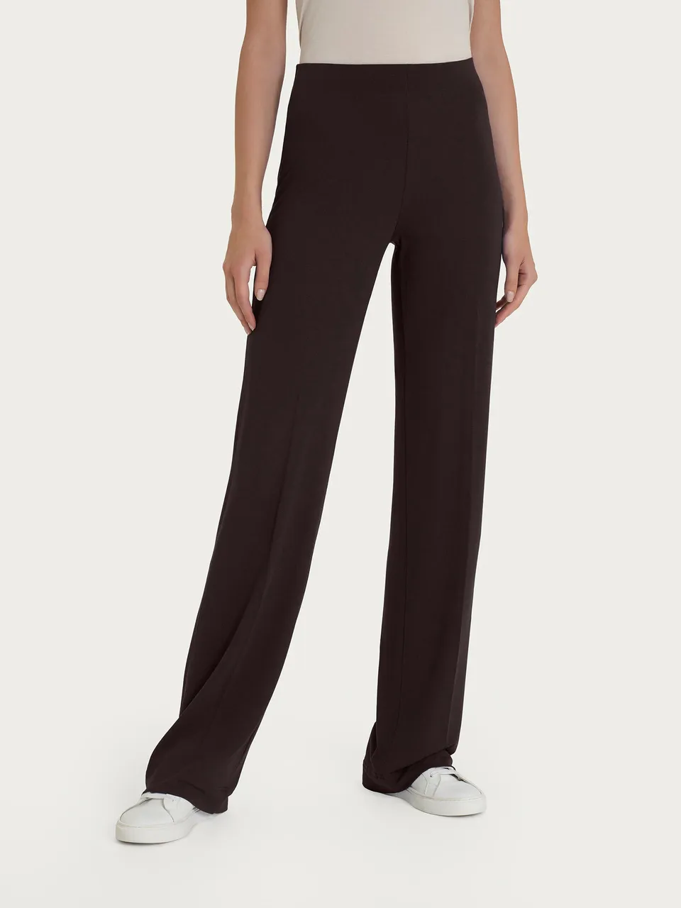 Ragno Relaxed Wardrobe Pantalone Ampio Crepe Chocolate Fresco