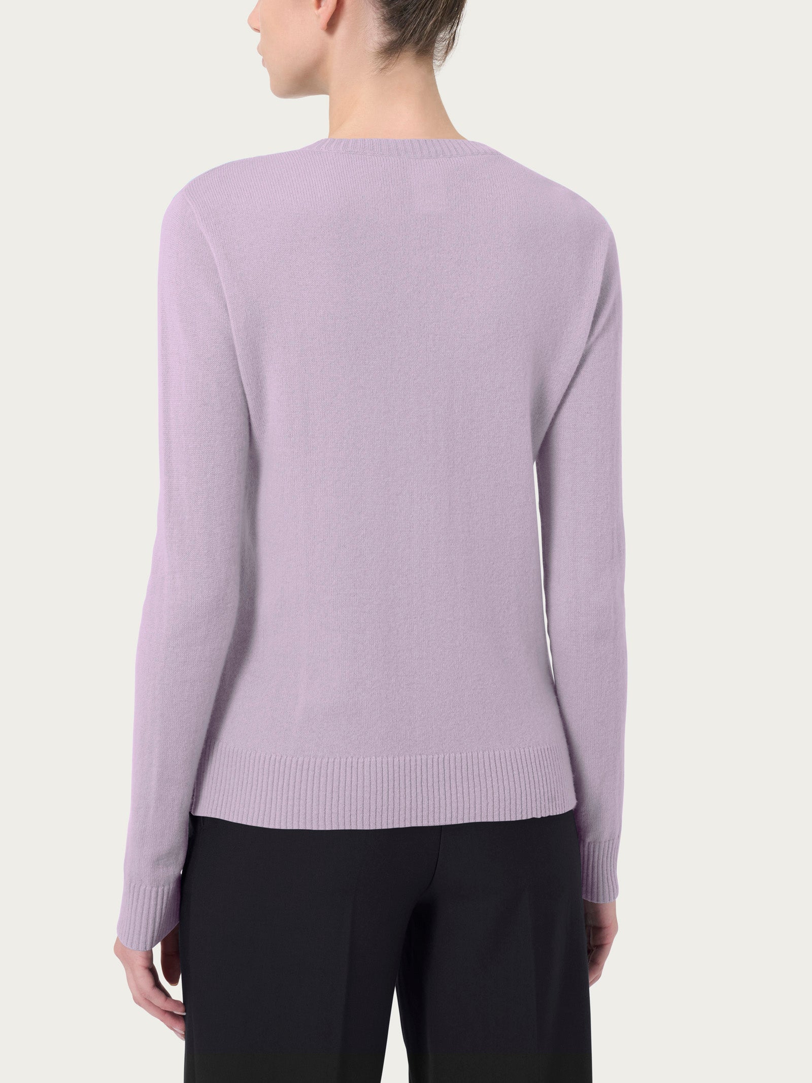 Ragno Cashmerino Girocollo Maglia Orchid Petal Misto Lana