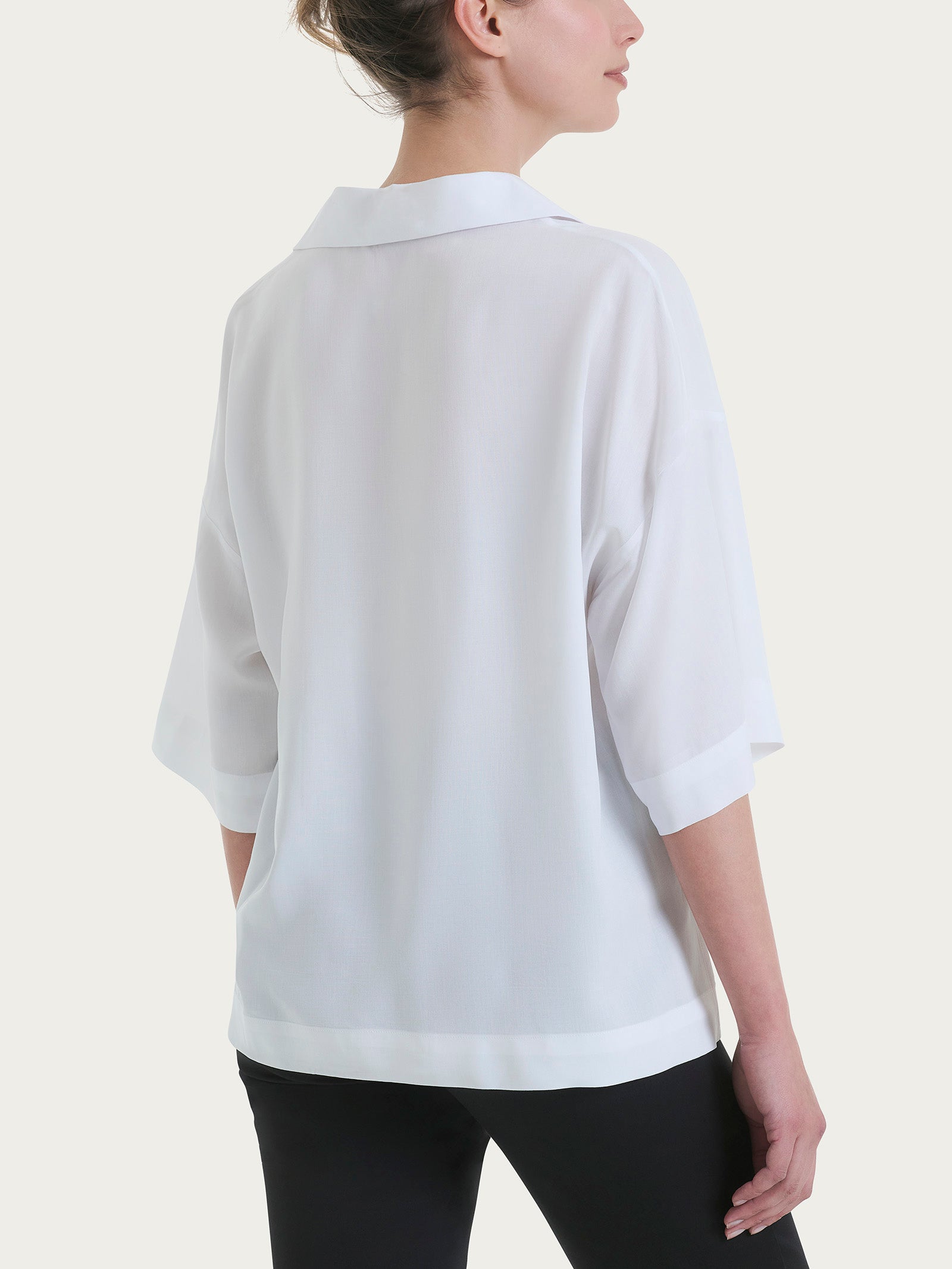 Ragno EcoSeta blusa polo viscosa Bianco