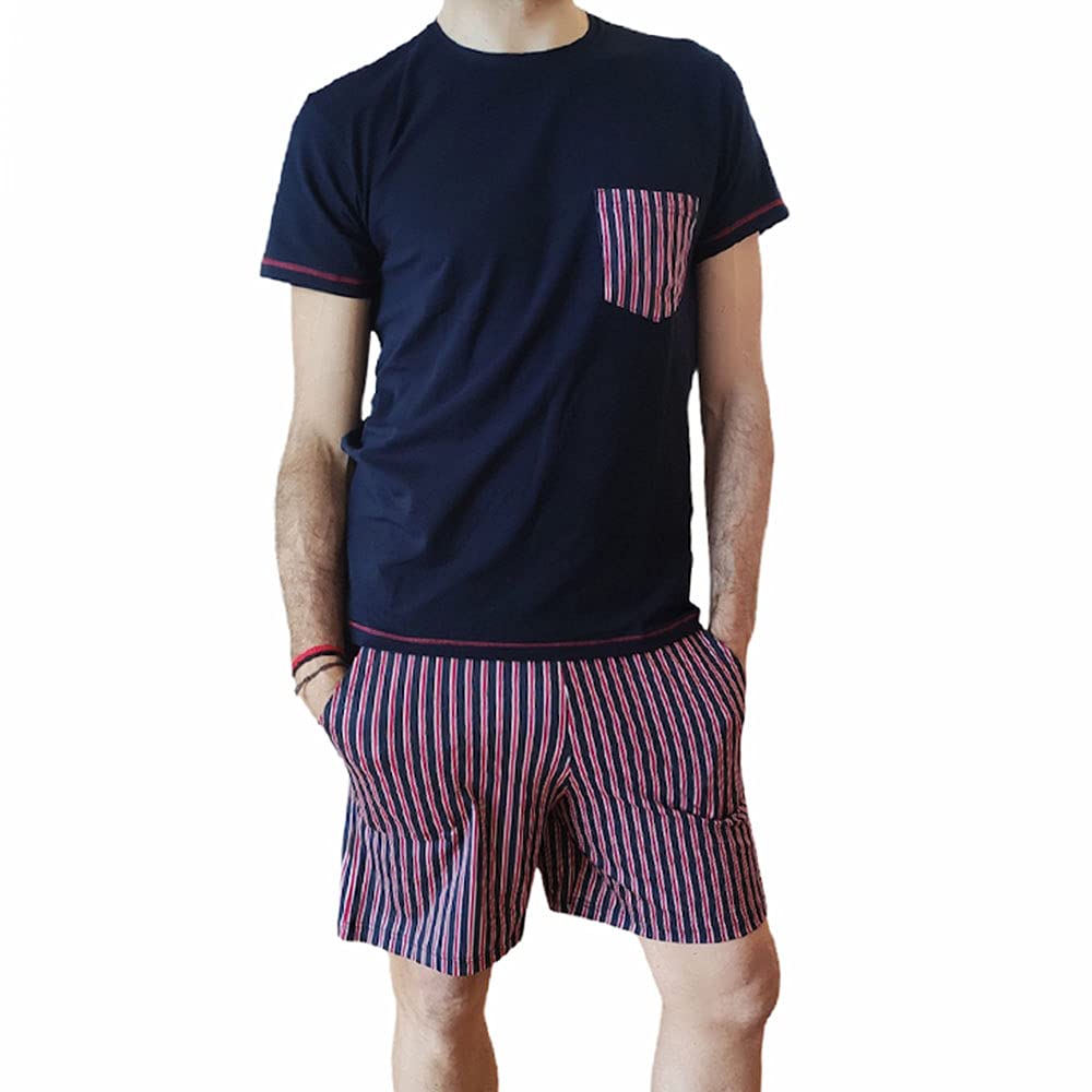 Armata di Mare pigiama uomo 3 pezzi cotone a righe