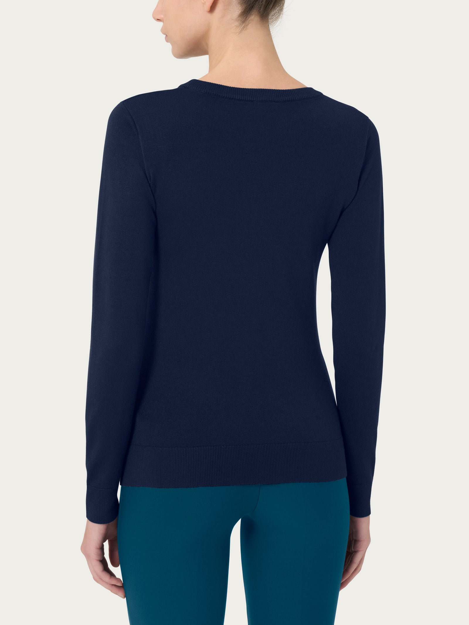 Ragno Four Seasons Maglia Girocollo Bleu manica lunga