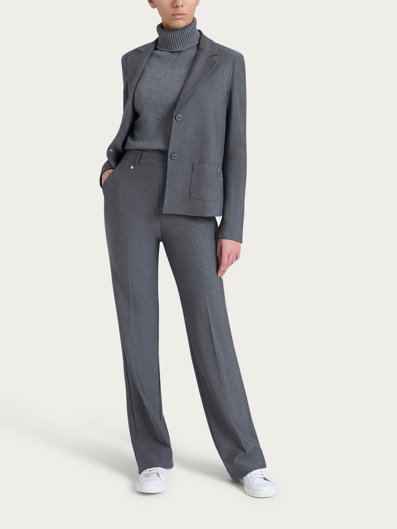 Ragno Compact blazer due bottoni punto Milano ardesia mel