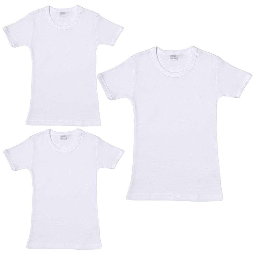 Ellepi 3 magliette bimbo cotone elasticizzato bianco 4 anni