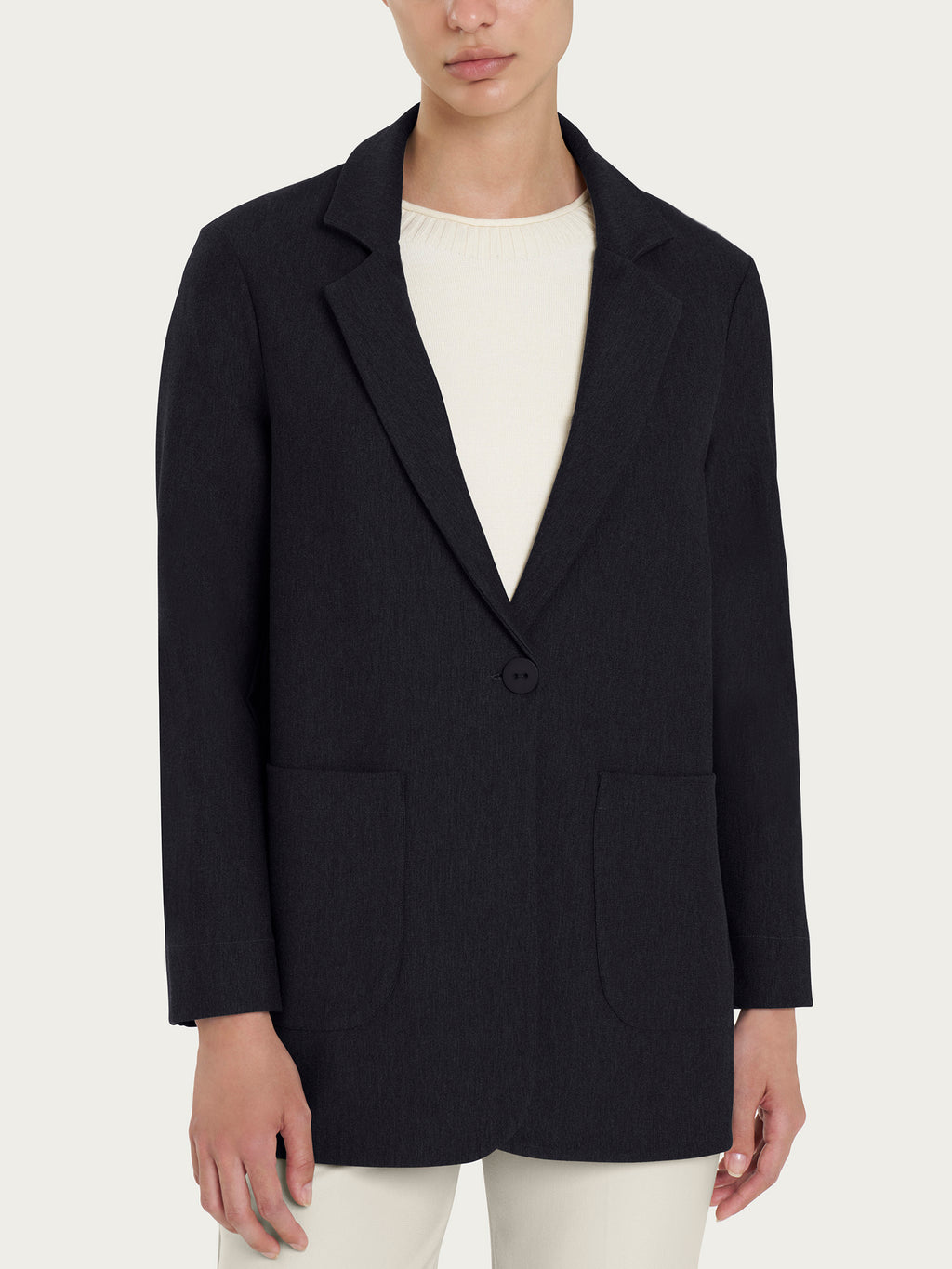 Ragno Compact blazer destrutturato nero caldo invernale
