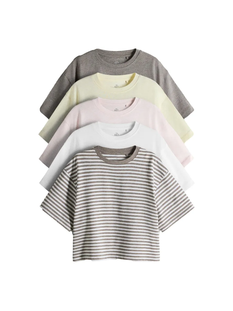 Geo Next THE SET T-Shirt Corta Misto Cotone Bambina 4 Pezzi 116