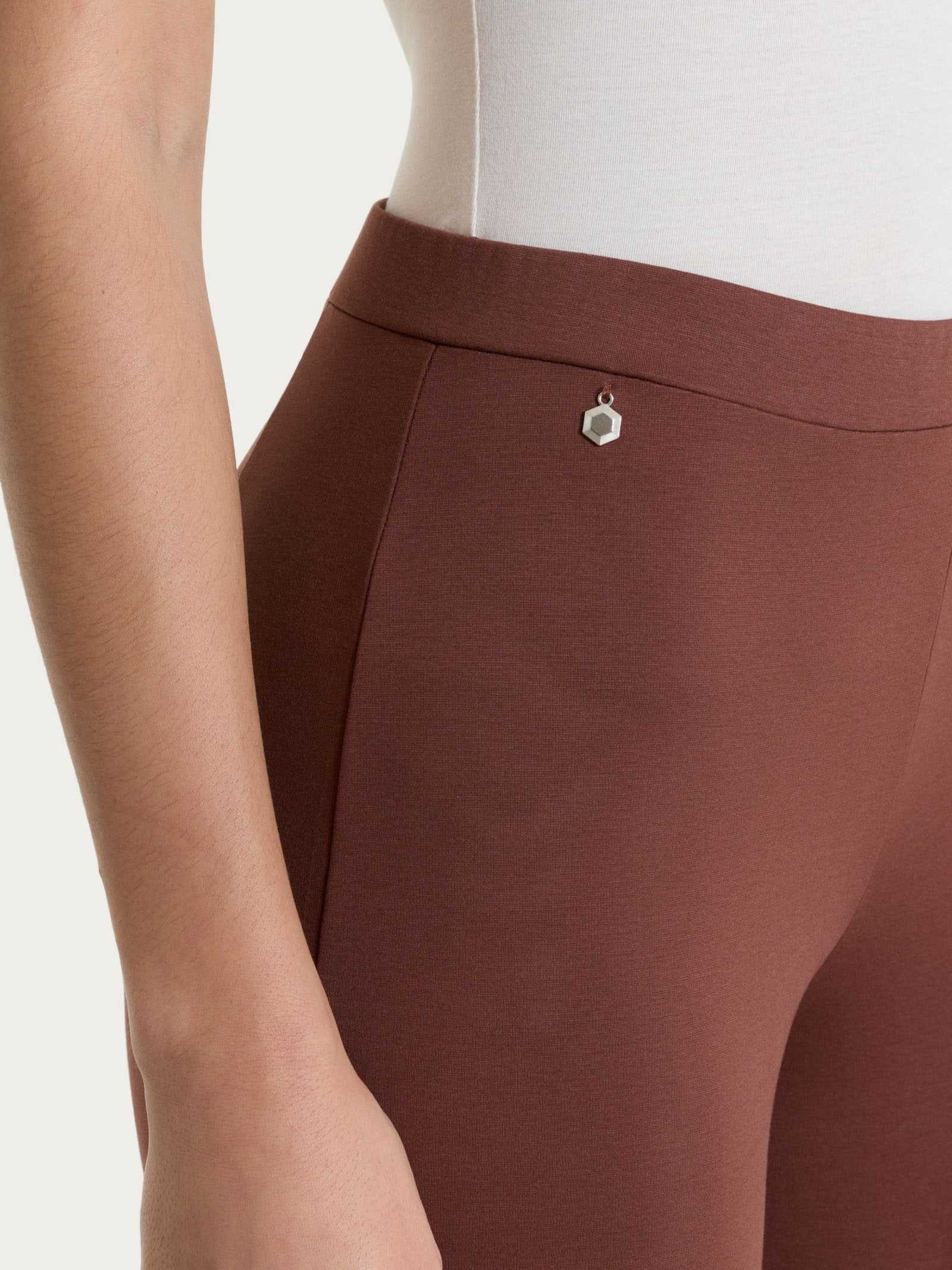 Ragno Compact Light Pantalone Donna Cappuccino Gamba Ampia