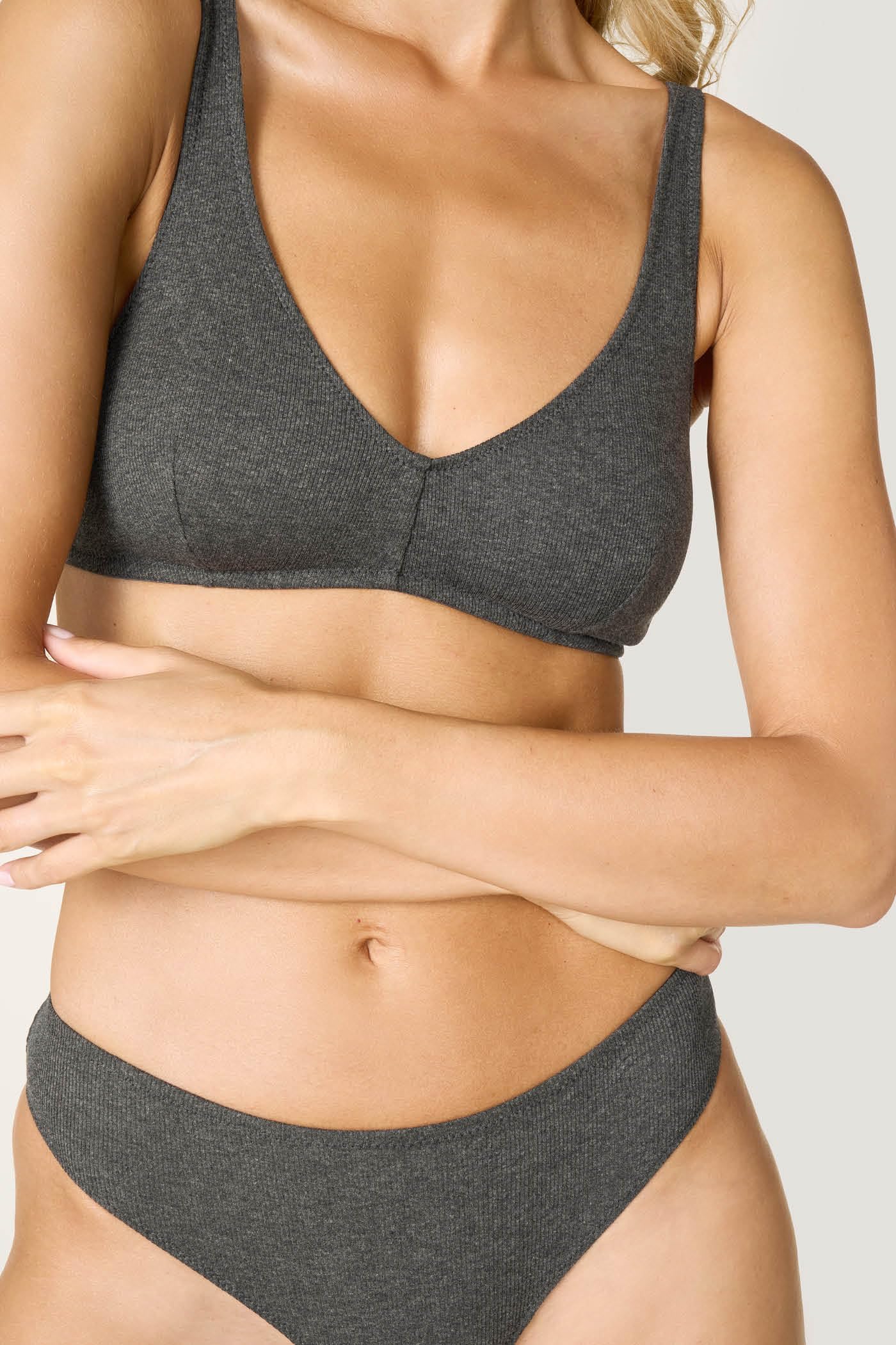 Goldenpoint Bralette Donna a Costine in Cotone