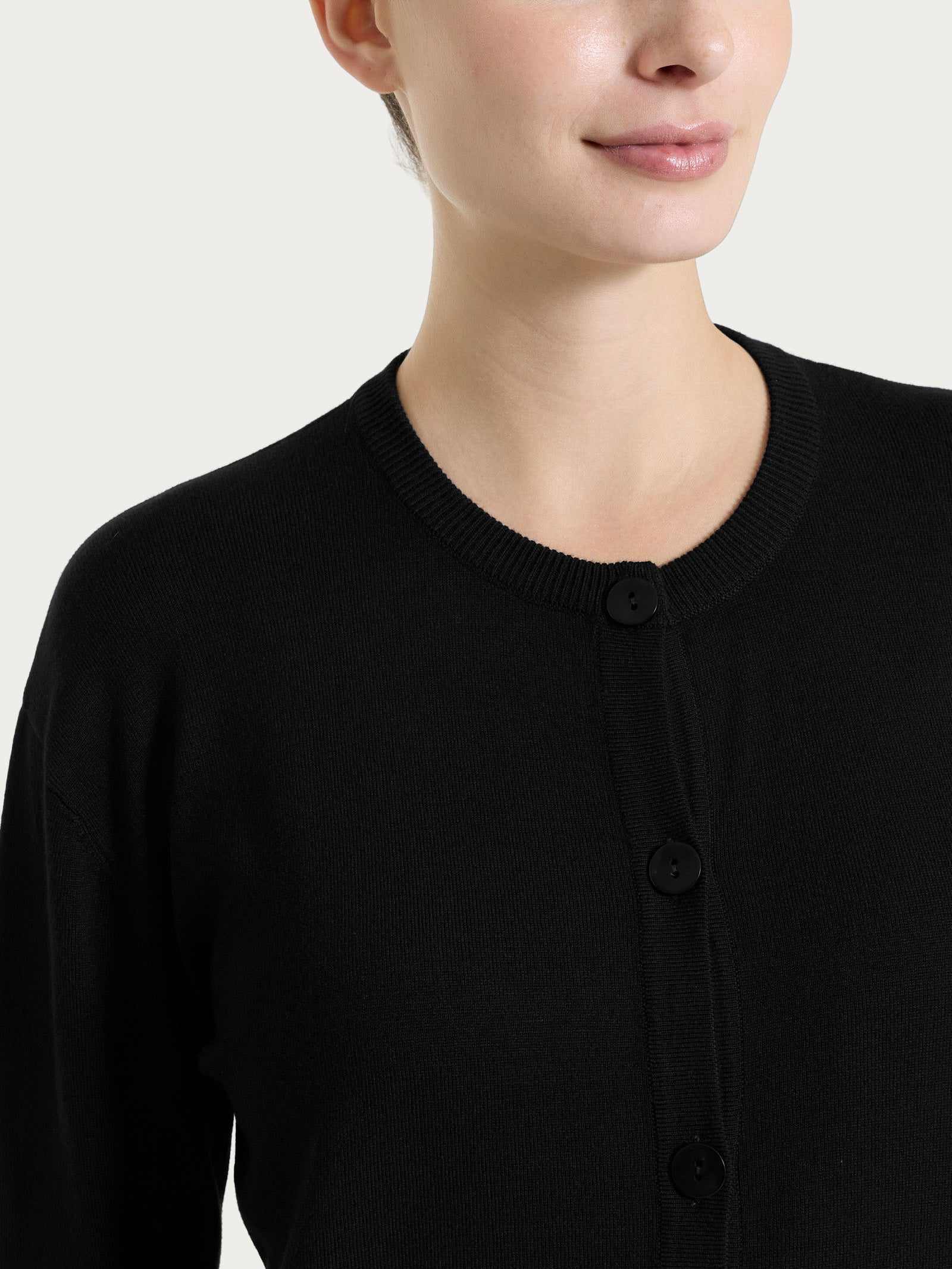 Ragno Summertime cardigan con bottoni Nero soft