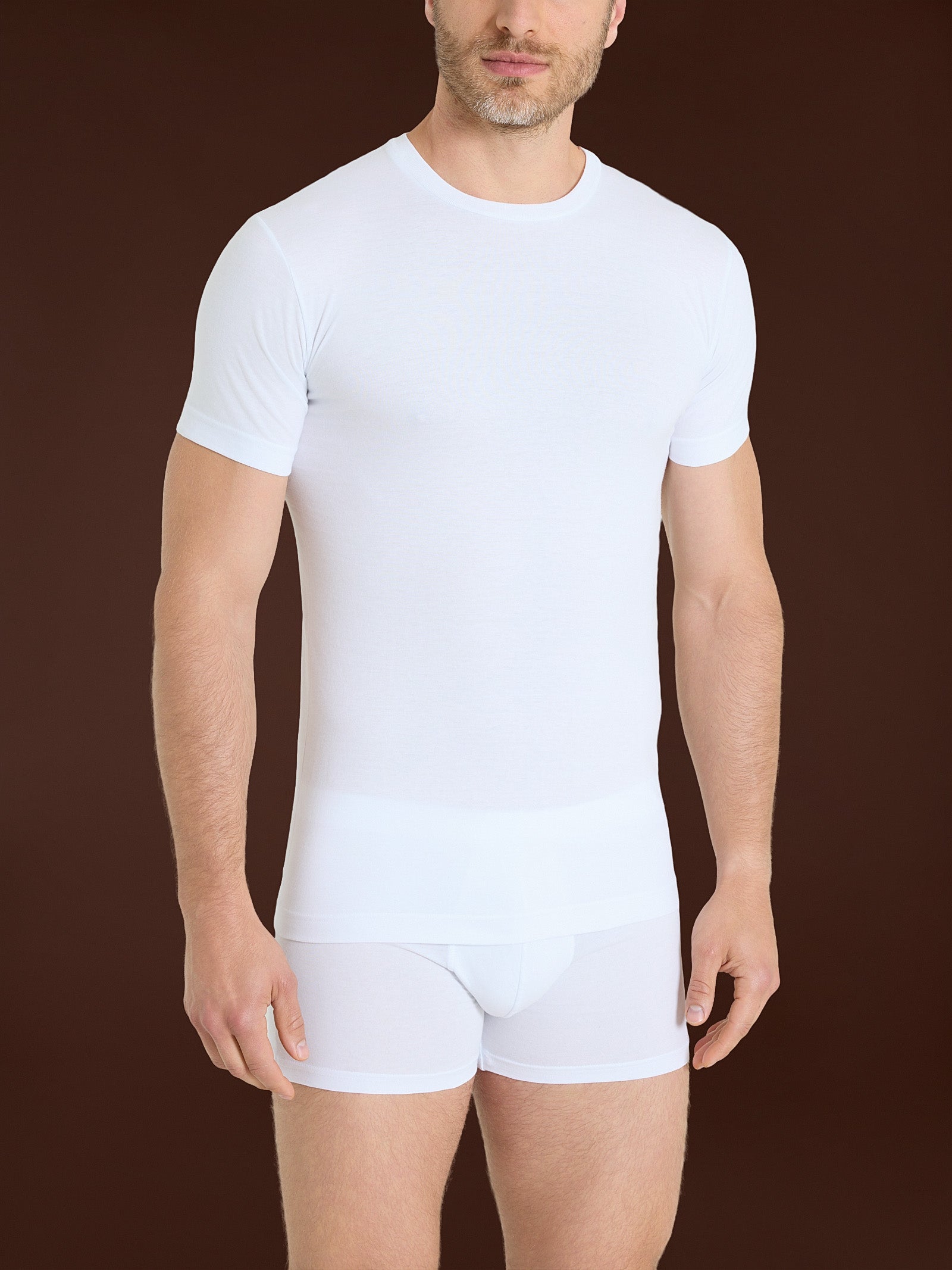Ragno 100% Cotton Maglietta Uomo Bianco Bipack Girocollo Alto Cotone