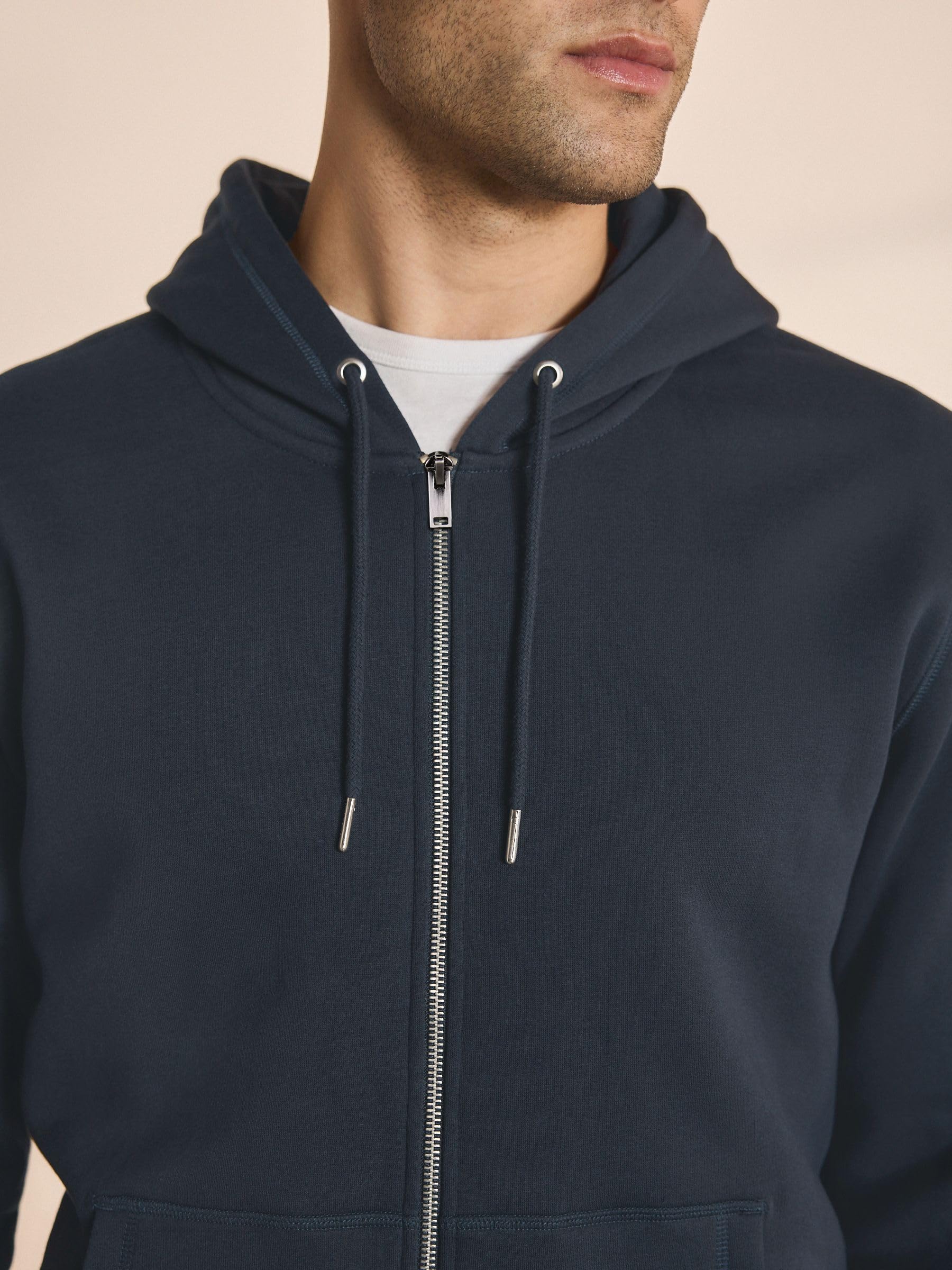 Next felpa zip-up uomo cappuccio cotone spazzolato 3XL
