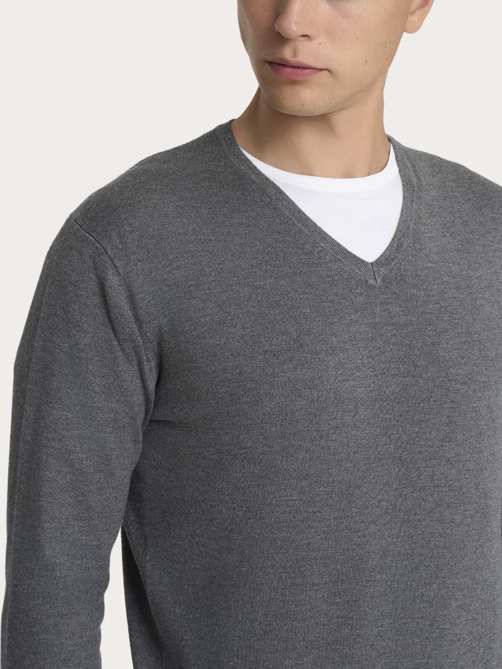 Ragno Four Seasons Pullover Scollo a V Ardesia viscosa