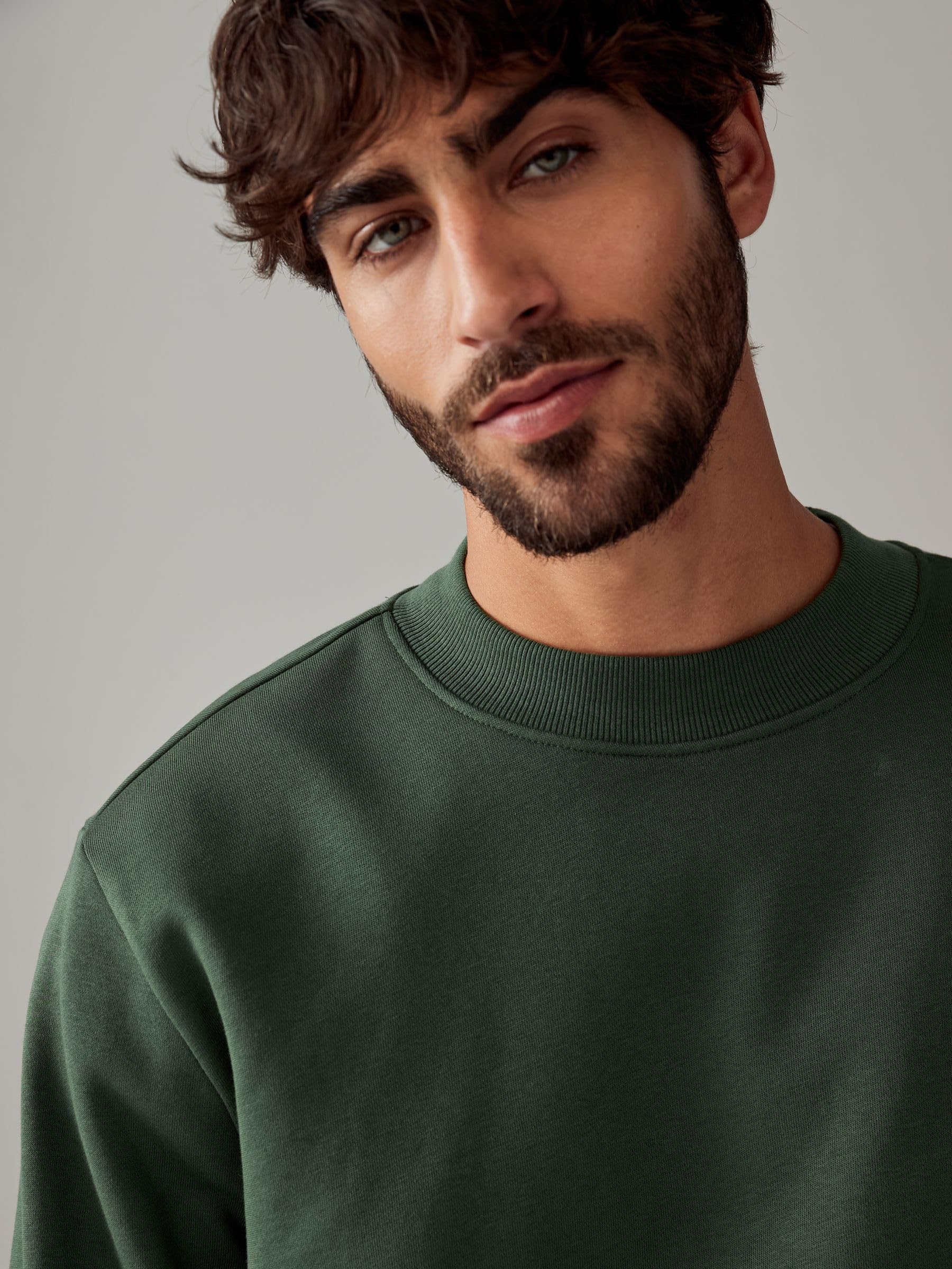 Next felpa girocollo uomo jersey cotone spazzolato