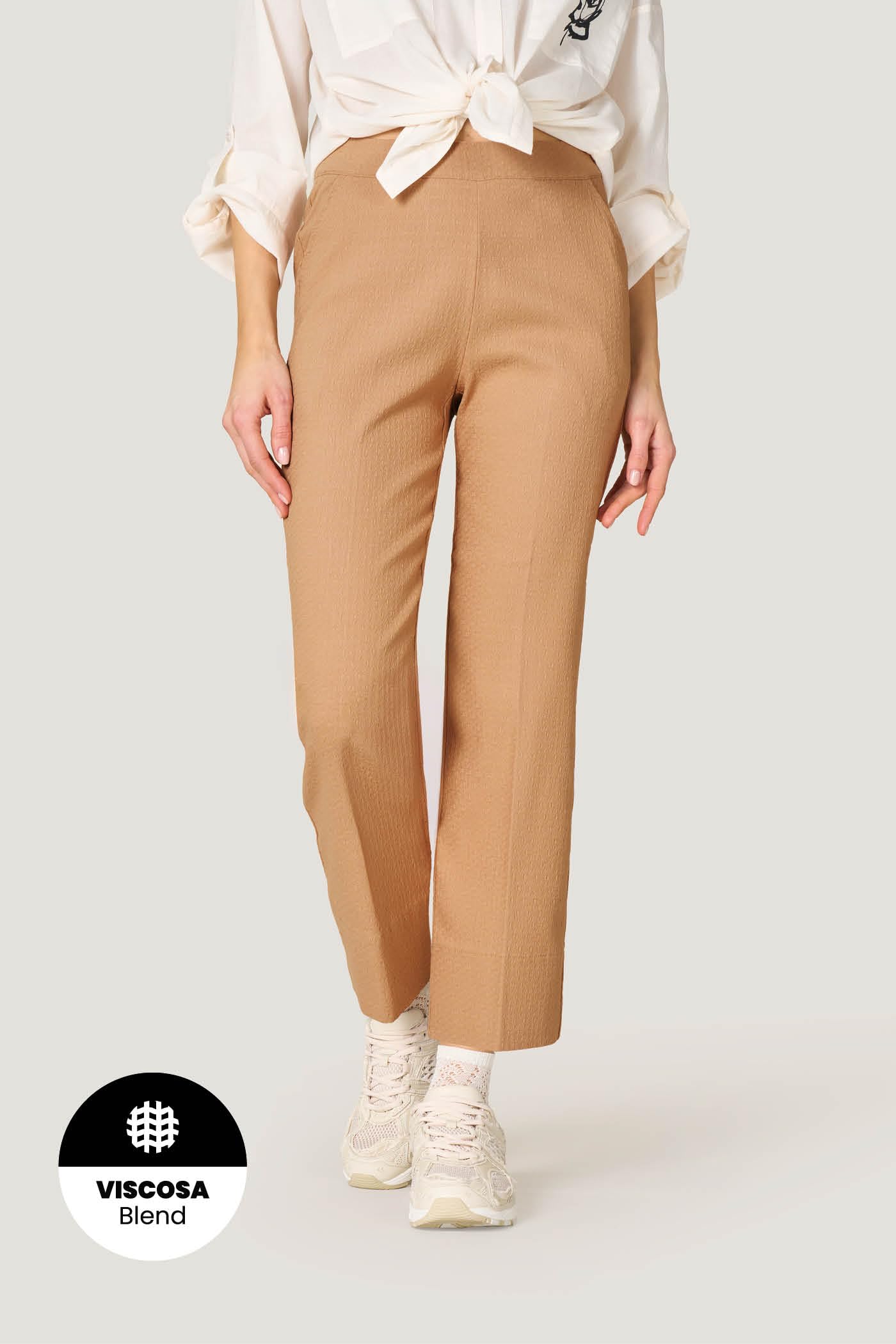 Goldenpoint Flare leggings viscosa svasati vita elasticizzata