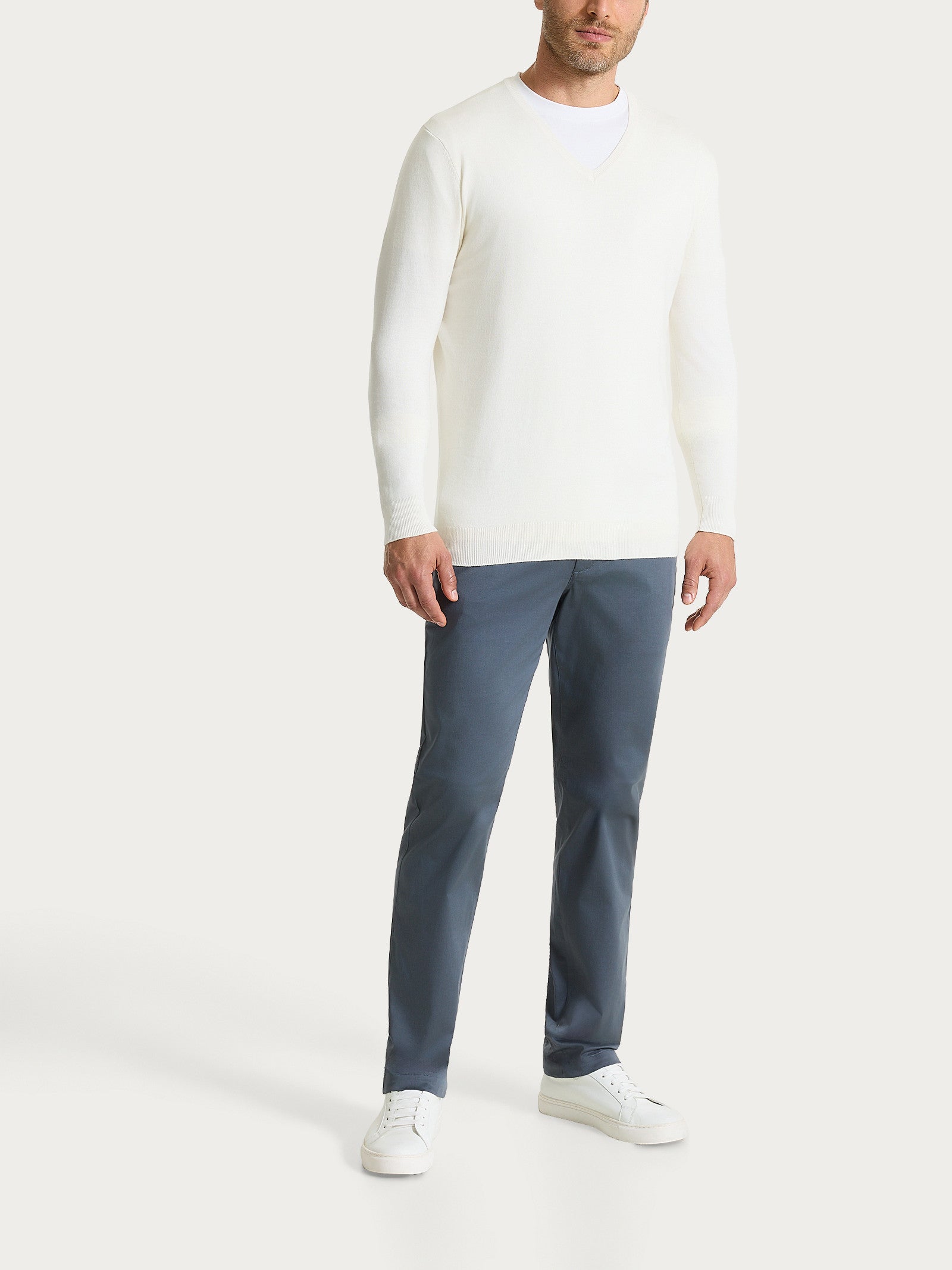 Ragno Satin Power pantalone chino uomo Turbulence