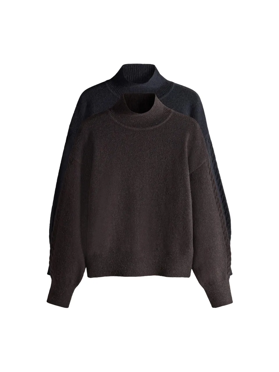 Geo Next The Set maglione trecce collo alto donna 2 pezzi morbido