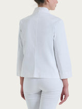 Ragno Satin Power Blazer Corto giacca bianco satin elasticizzato