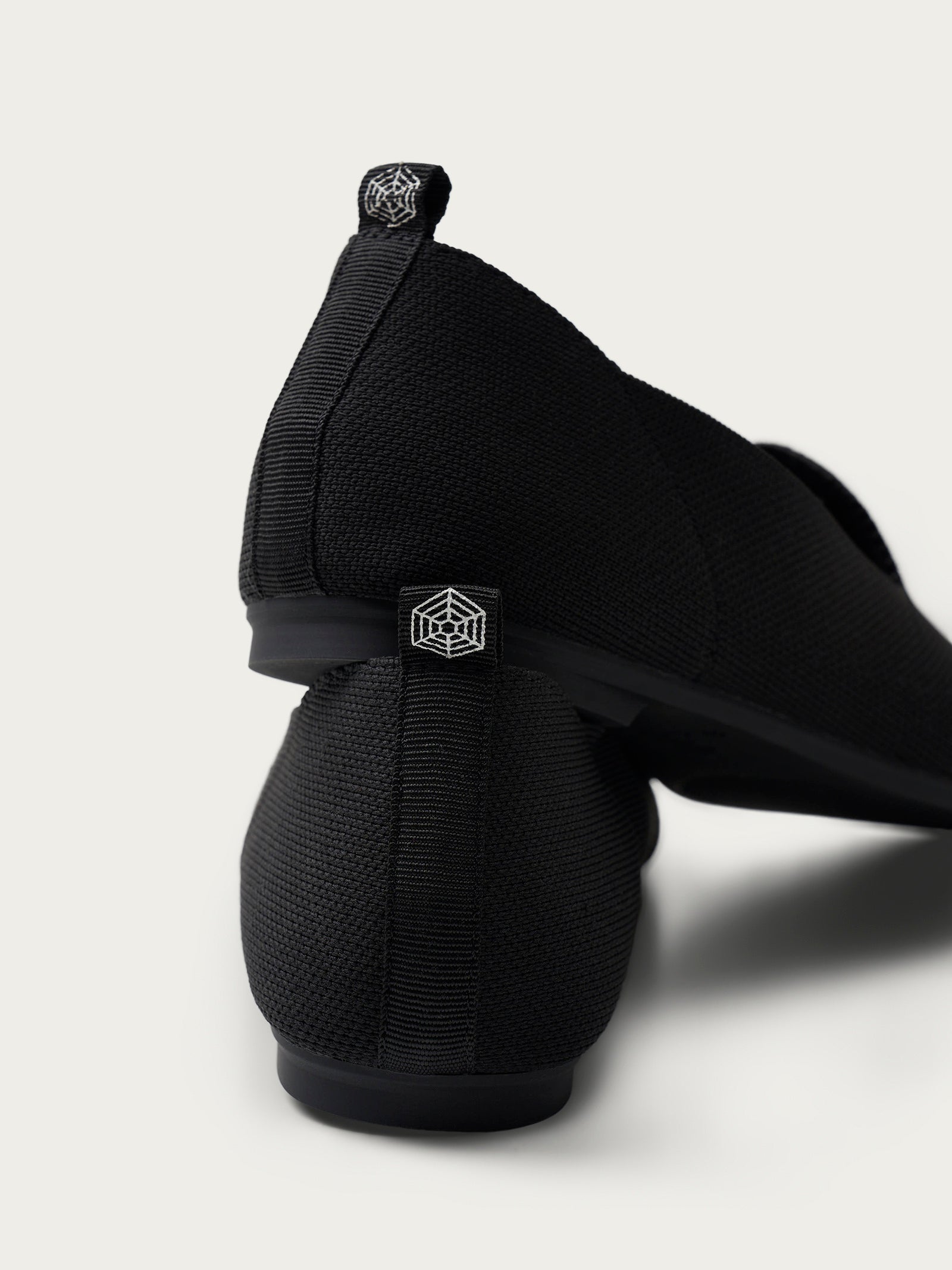Ragno Loafer Slip On maglia ballerine nero antiscivolo
