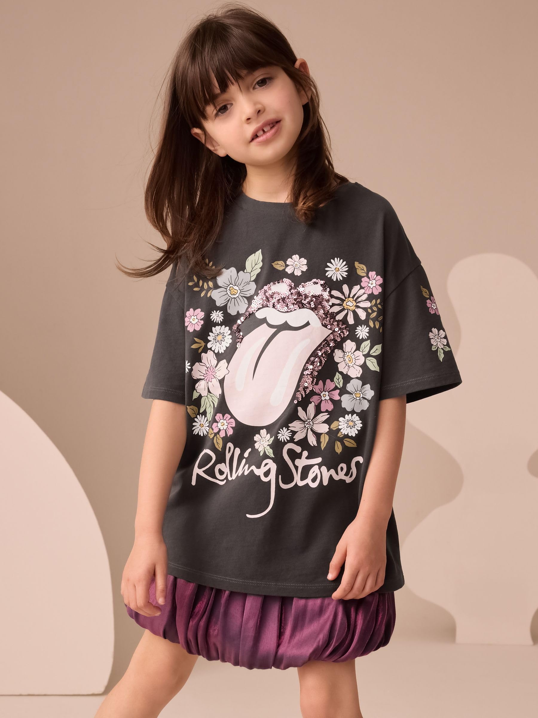 Next T-Shirt Rolling Stones Bambina 16 Anni Paillettes