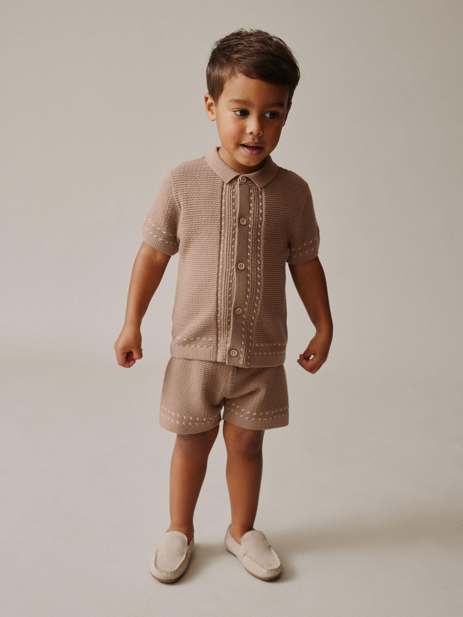 Geo Next completo bambino polo+shorts maglia testurizzata