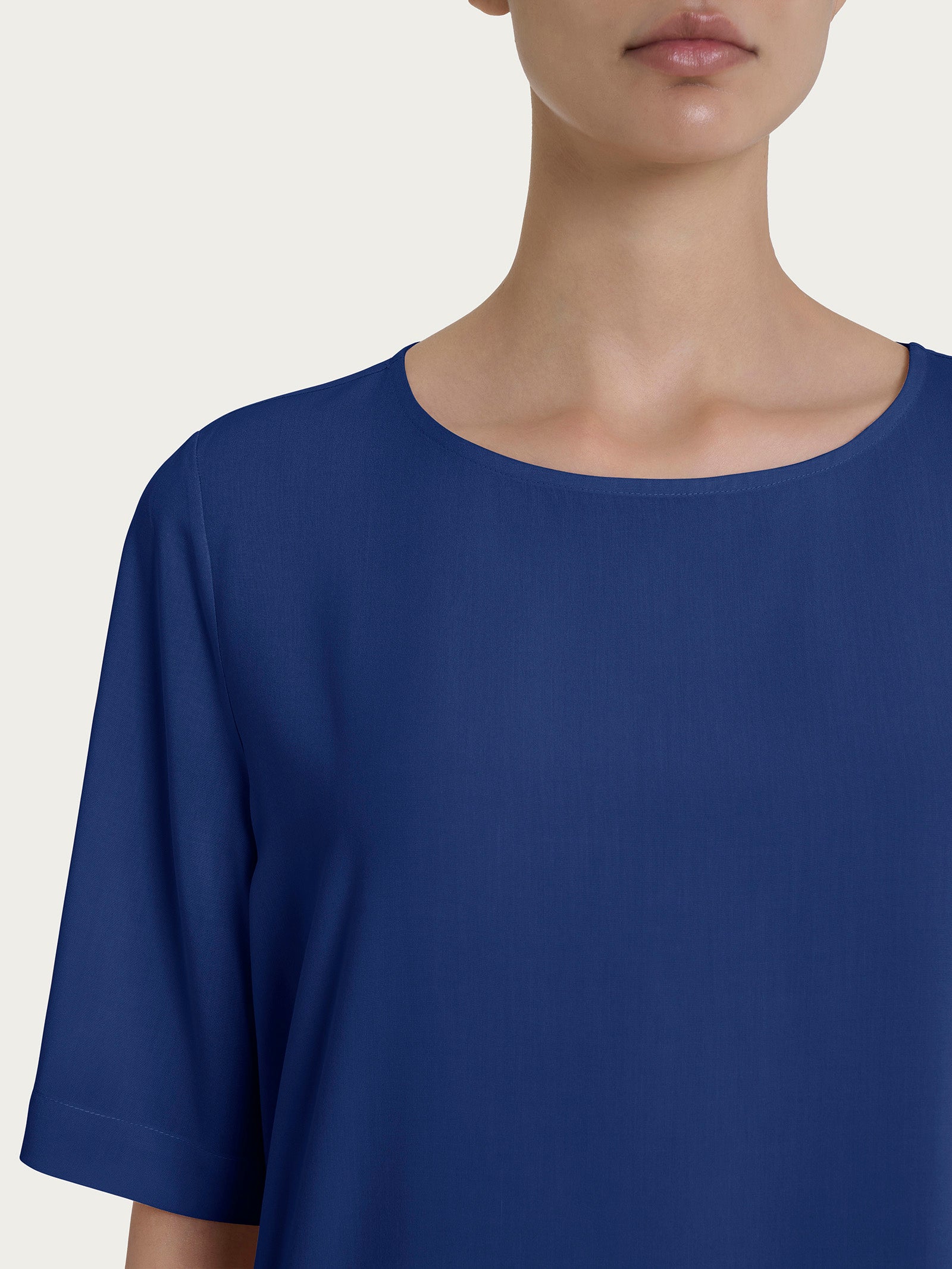 Ragno Ecoseta blusa manica corta blu mirtillo
