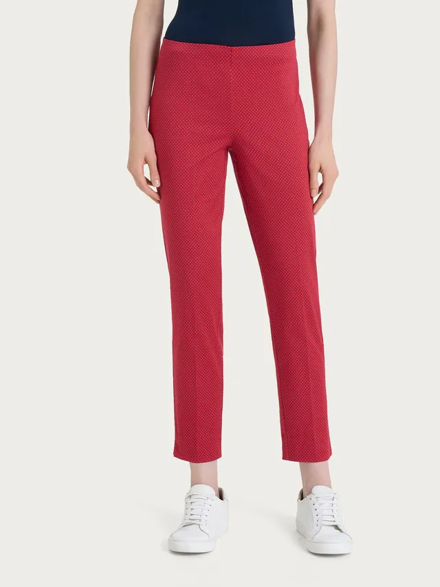 Ragno Satin Power pantalone capri spacchetti fantasia Salsa cotone