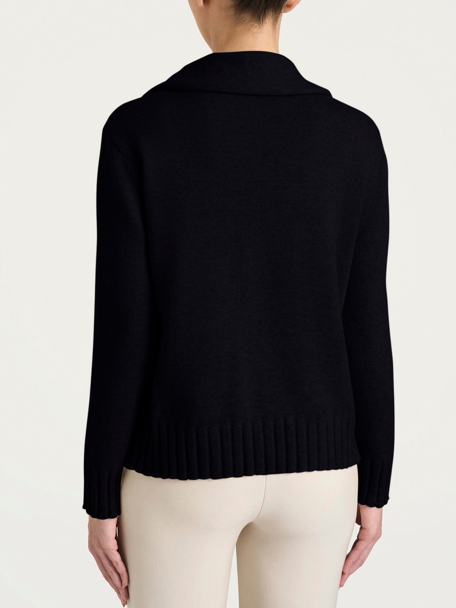 Ragno Natural Soft Maglia Collo Ciambella Nero