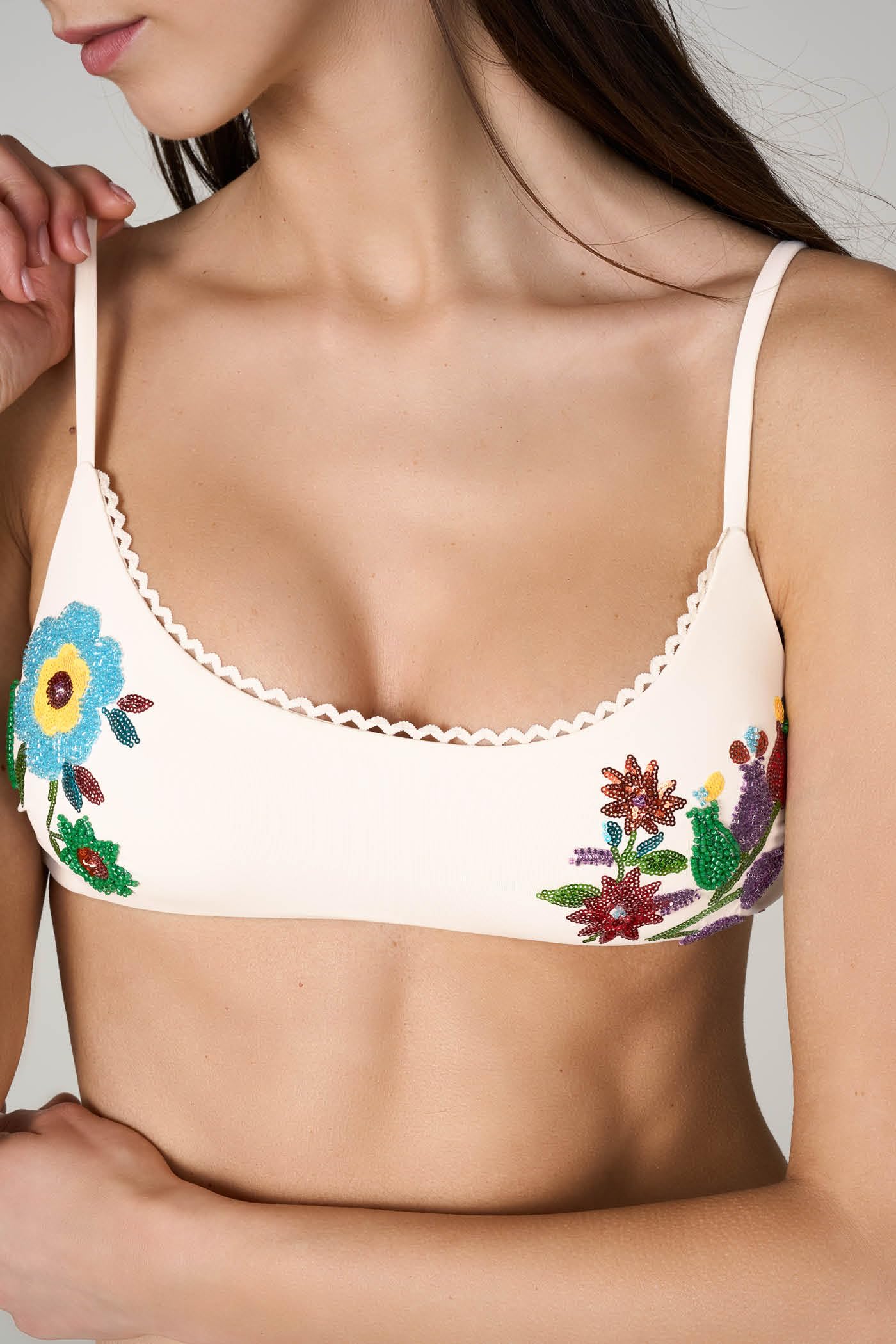Goldenpoint Encanto top bikini donna microfibra tinta unita