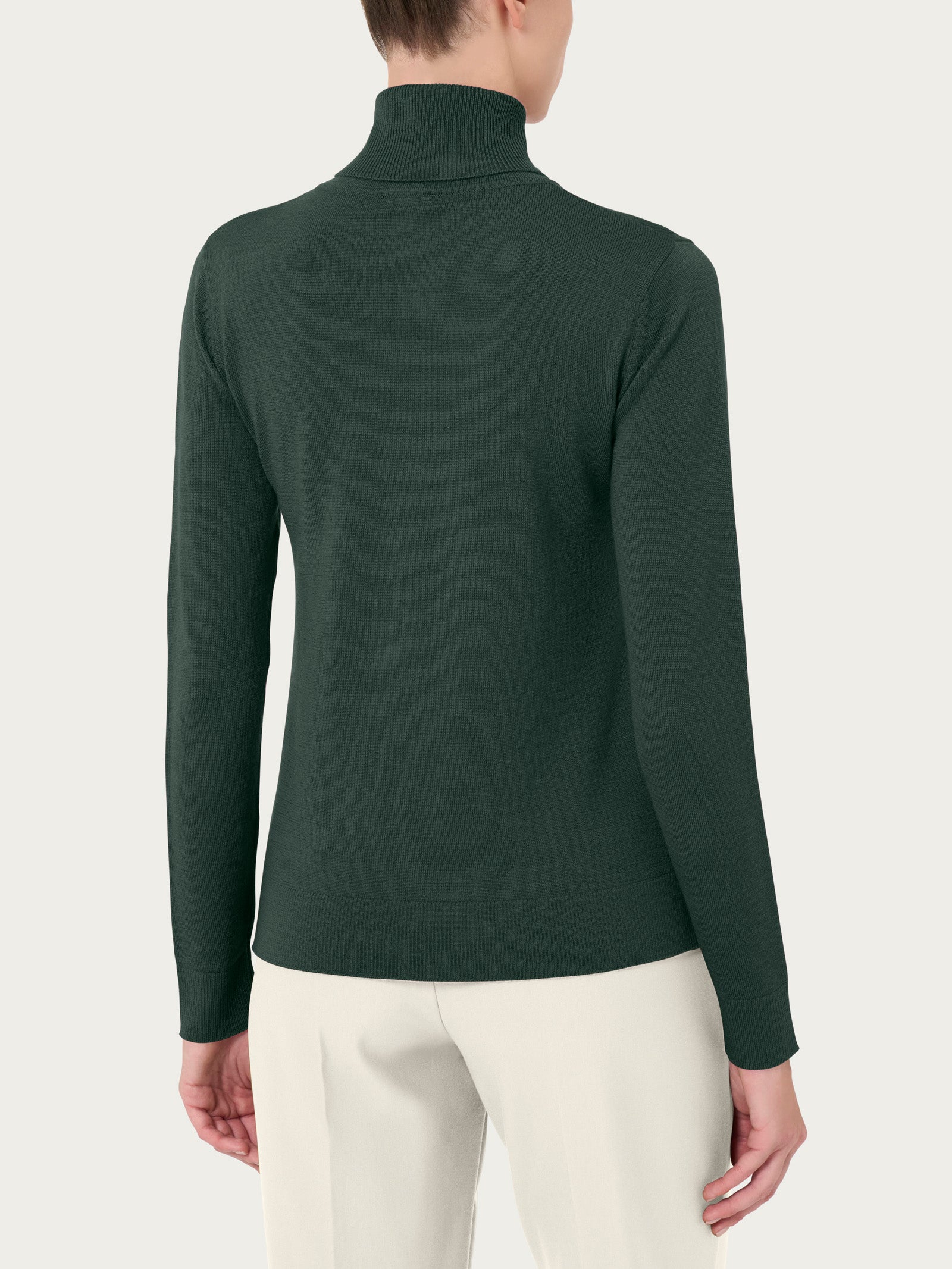 Ragno Merino Soft dolcevita Kombu Green lana